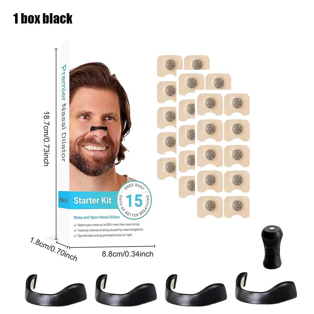 Zyphoria™ Ultimate Anti-Snoring Nose Clip Kit - Enhance Sleep & Boost Sports Performance with Magnetic Nasal Strips!